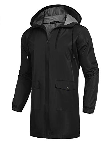 Waterproof Rain Jacket Men Lightweight Running Windbreaker Outdoor Golf Fashion Coat