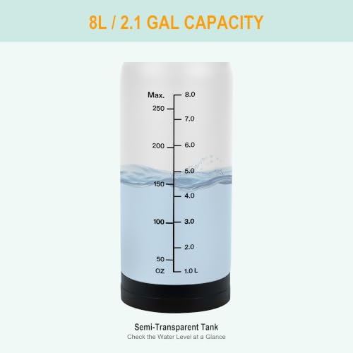 8L/2.1-Gal Portable Shower for Beach & Camping, 10 Spray Patterns