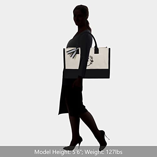 Initial Canvas Tote Bag