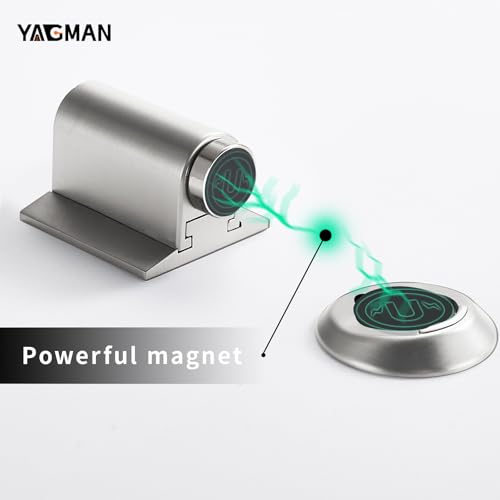 2 Pack Magnetic Door Stopper Floor Mount (2 Count)