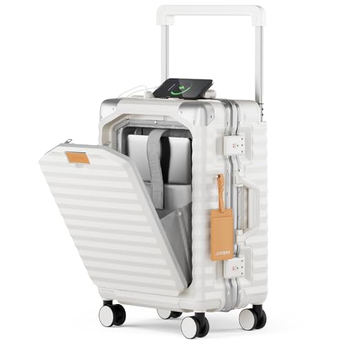 20 Inch Carry on Luggage with Aluminium Frame and Front Pocket