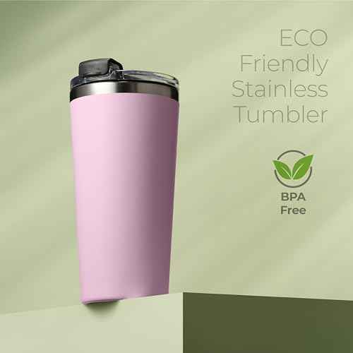 16 oz Insulated Coffee Tumbler with Leakproof Lid