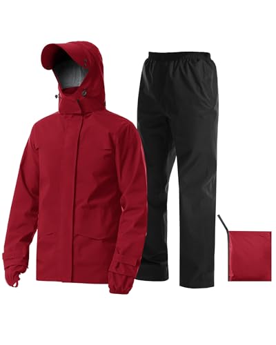 Rain Suit Waterproof Breathable Lightweight 2 (2 Count)