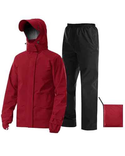 Rain Suit Waterproof Breathable Lightweight 2 (2 Count)