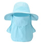 Sun Hats for Men Women Fishing Hat UPF 50+ Breathable Wide Brim Summer UV Protection Hat with Face Cover & Neck Flap