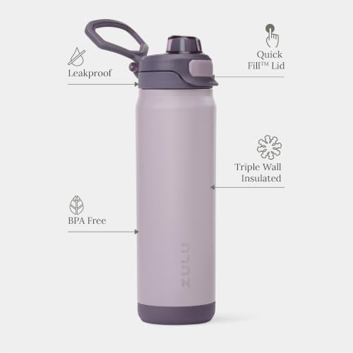 Powerfill Pro 24oz Stainless Steel Sip or Chug Water Bottle