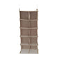 10‑Pocket Hanging Shoe Organizer with Side‑by‑Side Canvas Storage and 2 Hooks for Support