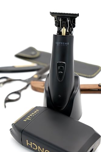 2-in-1 T-Shaper Trimmer & Crunch Foil Shaver | STF602 Electric Razor & ST5206 DLC Beard Trimmer Barber Haircut Kit | Black (2 Count)