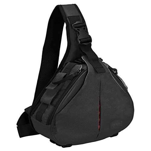 Camera Bag Sling Backpack Camera Case Waterproof with Rain Cover Tripod Holder