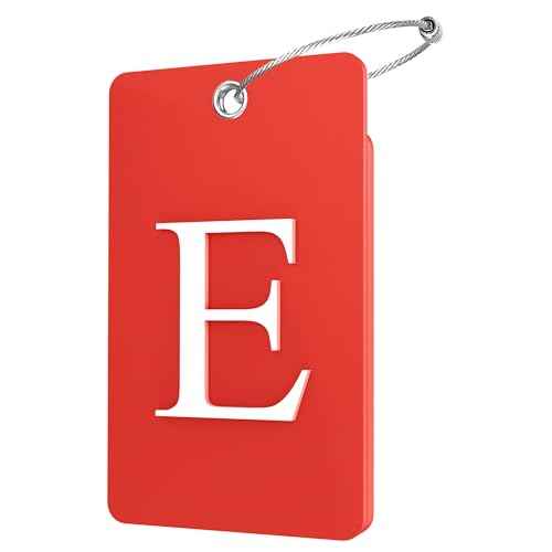 2 Pack Initial Luggage Tags for Suitcases Airplane Travel Essentials (2 Count)