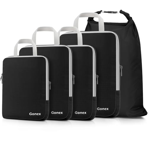 5 Piece Compression Packing Cubes with Laundry Bag (5 Count)