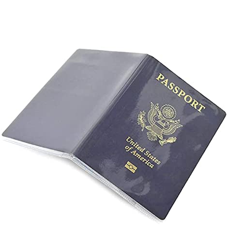 Waterproof Clear PVC Passport Cover Holder Case Protector ID Card (5 Count)