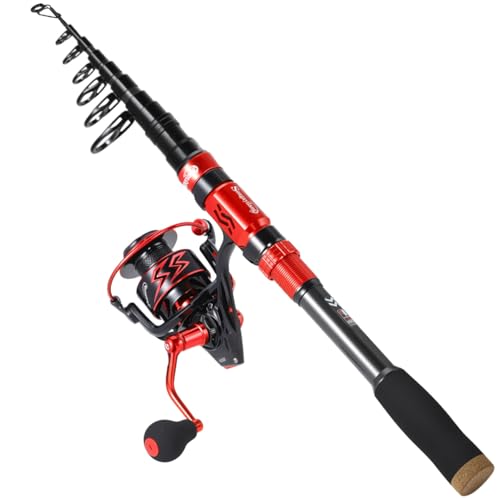 Portable Telescopic Fishing Rod with Carbon Fiber Material and Precision Carved Reel Seat