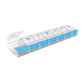 Weekly (7-Day) Pill Organizer, 2XL Compact Medicine Case, Blue