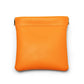 Orange PU Leather Jewelry Pouch Travel Small Jewelry Storage Bag