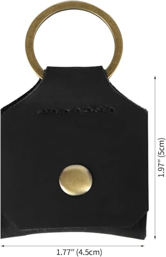 Genuine Leather SD Card Holder Keychain