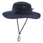 Mens Sun Hat Wide Brim Bucket Hat UPF 50+ Sun Protection Hat for Outdoor Fishing Hunting Camping Beach Safari Navy Blue