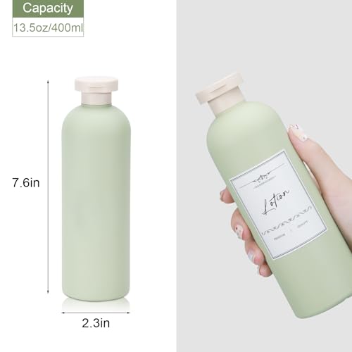 13.5 oz Plastic Travel Shampoo Bottles (4 Count)