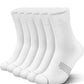3 Pairs Running Compression Socks for Men & Women Crew Socks with Cushion (3 Count)