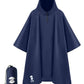 Adult Rain Poncho Waterproof Hooded Raincoat Lightweight Packable