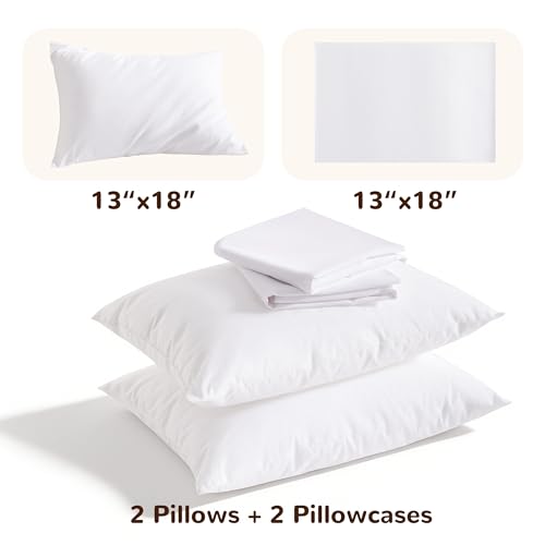 Toddler Pillows with Pillowcases Set (2 Count)