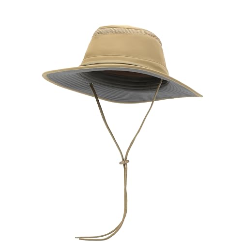 Cimarron Safari Sun Hat with Wide Brim for Outdoor Fishing Hiking Putty