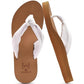 Flip Flops for Women Arch Support Summer Beach Sandals White Size 8