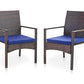 Wicker Patio Dining Chairs Set of 2 with Removable Cushions (2 Count)