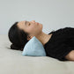 Buckwheat Neck Support Pillow Cervical Neck Cylinder Bolster Pillow Neck Pain Relief Breathable Comfortable for Back and Side Sleepers Round Pillows for Lunch Break Blue