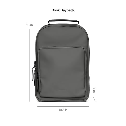 Book Daypack Grey Waterproof Laptop Backpack for Men and Women