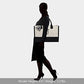 Embroidery Initial Canvas Tote Bag