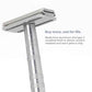 Razor Steel Blue Double Edge Safety Razor with 5 Spare Blades