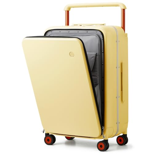 24 Inch Checked Luggage Aluminum Frame Spinner Wheels