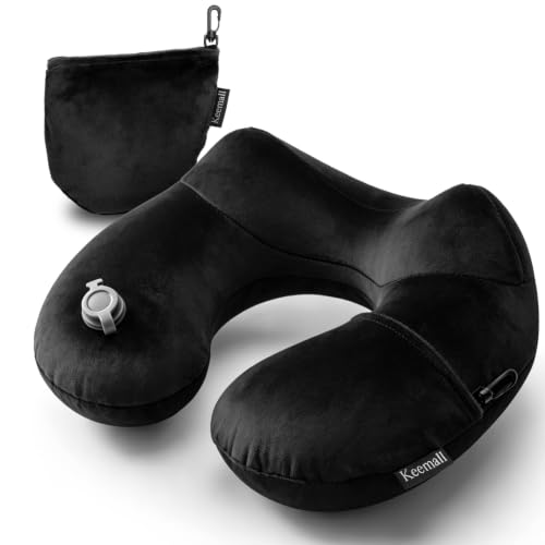 Portable Inflatable Travel Neck Pillow for Airplane