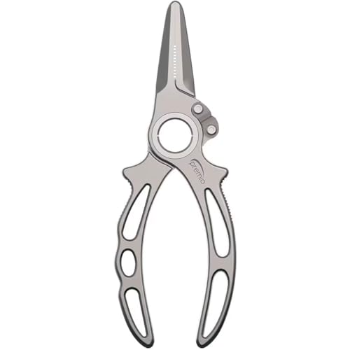 danco Premio Titanium Fishing Plier with Cobalt Cutters and Leather Sheath