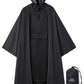 Hooded Rain Poncho Waterproof Raincoat Jacket for Men Women Adults with Pocket
