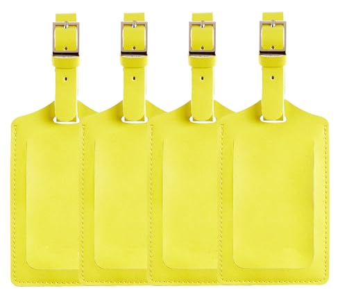 8 Pack Leather Luggage Tags for Suitcases Travel Tag (8 Count)