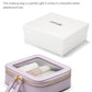 Small Cosmetic Bag for Purse Mini Makeup Bag for School Cute Clear Make Up Pouch for Travel Tiny Leather Purple Make Up Organizer Case for Backpack Toiletry Bag Waterproof Square Pouch with Zipper