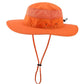 Unisex UPF50+ Sun Hat for Men Women Lightweight Mesh Bucket Hat Wide Brim Fishing Hat UV Protection Hat for Garden Golf Beach Orange