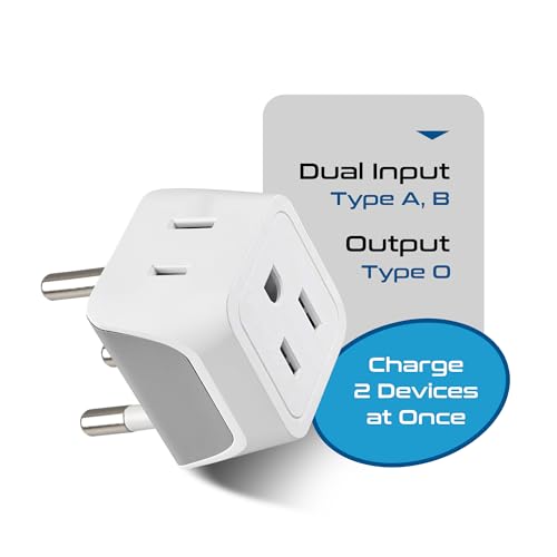 Thailand Travel Adapter with Dual Usa Input (3 Count)