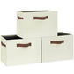 Large Fabric Storage Bins with 3 Handles