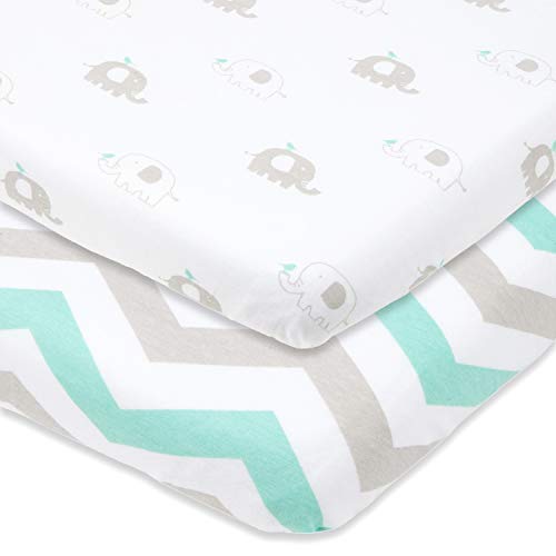 Travel Crib Fitted Sheets Compatible with Guava Lotus (2 Count)