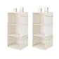2 Pack 3 Shelf Hanging Closet Organizer with 2 Velcro (2 Count)