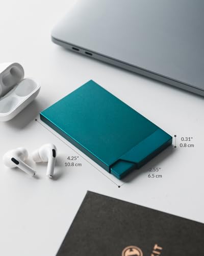 Pop up Card Holder Minimalist Credit Card Holder RFID Blocking Slim Metal Card Case for Men or Women