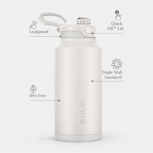 Powerfill Pro 64oz Stainless Steel Sip or Chug Water Bottle