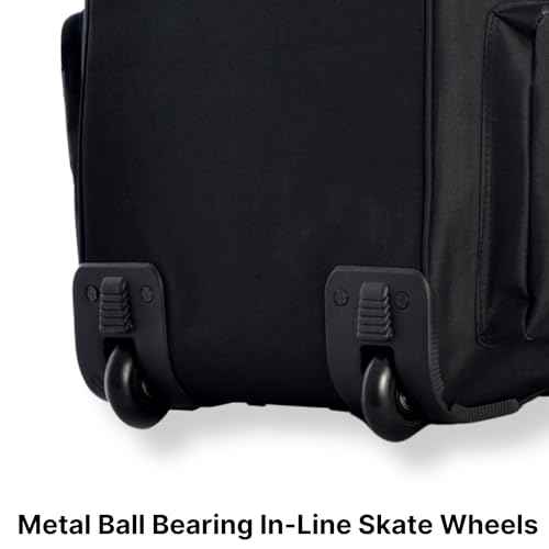 22 inch Carry On 8 Pockets Wheeled Rolling Duffel Bag Water Resistant Luggage Lightweight Travel Suitcase with Retractable Handle