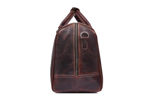 Leather Travel Duffel Bag