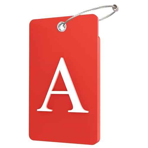 2 Pack Initial Luggage Tags for Suitcases Airplane Travel Essentials (2 Count)