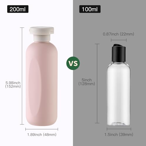 Empty Shampoo Bottles 6.7oz (4 Count)