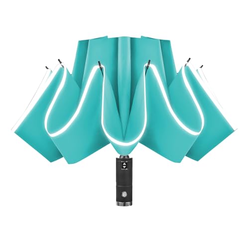 Inverted Folding Compact Travel Umbrella with LED